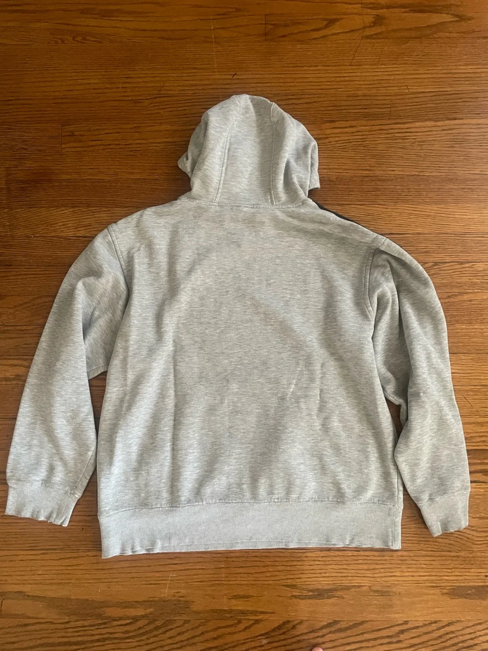 Vintage Y2K Oversized Adidas Classic Basic Gray Pullover Hooded Sweatshirt